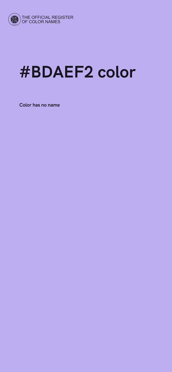#BDAEF2 color image