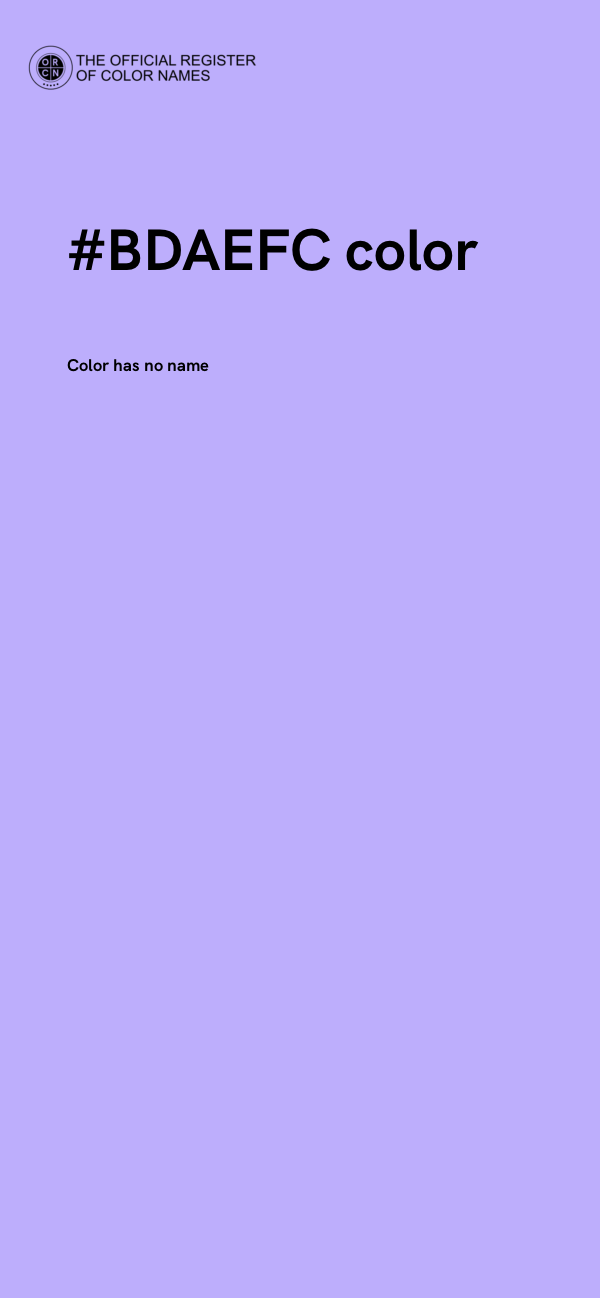 #BDAEFC color image