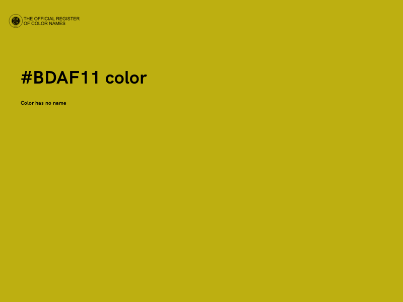 #BDAF11 color image