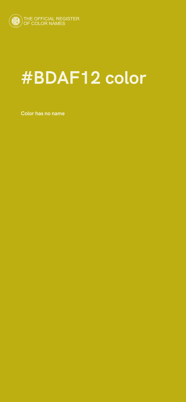 #BDAF12 color image