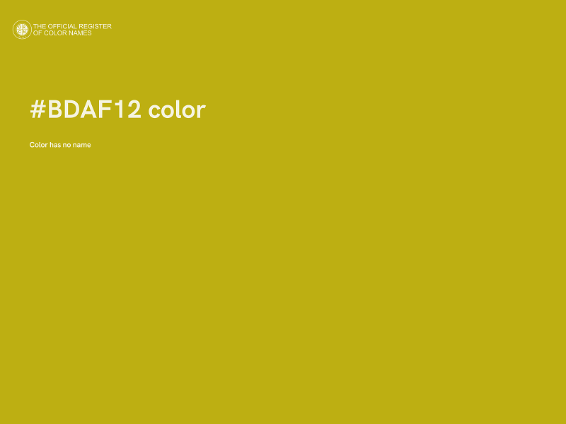 #BDAF12 color image