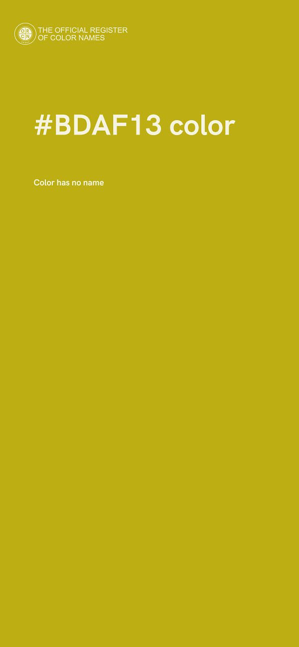 #BDAF13 color image