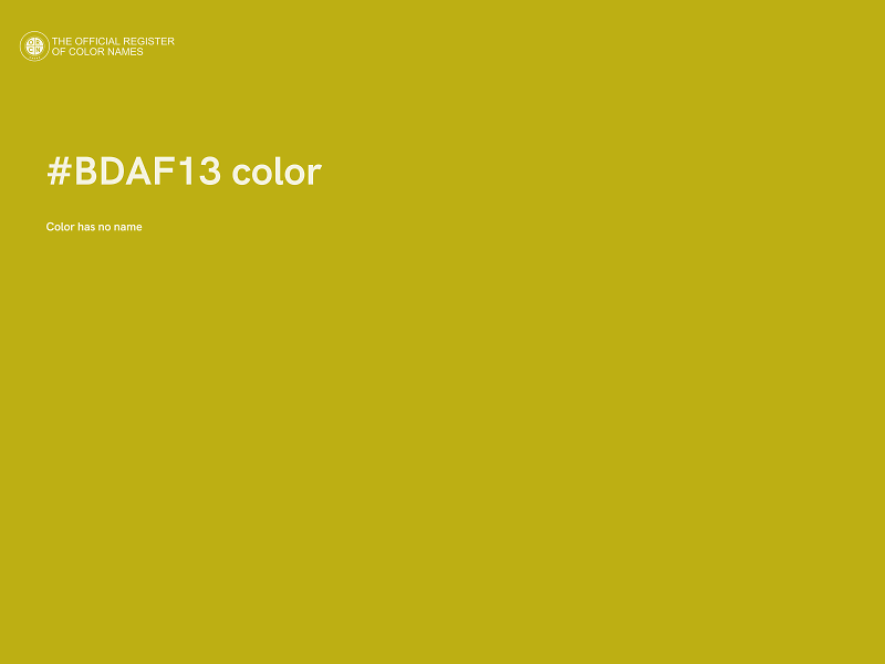 #BDAF13 color image
