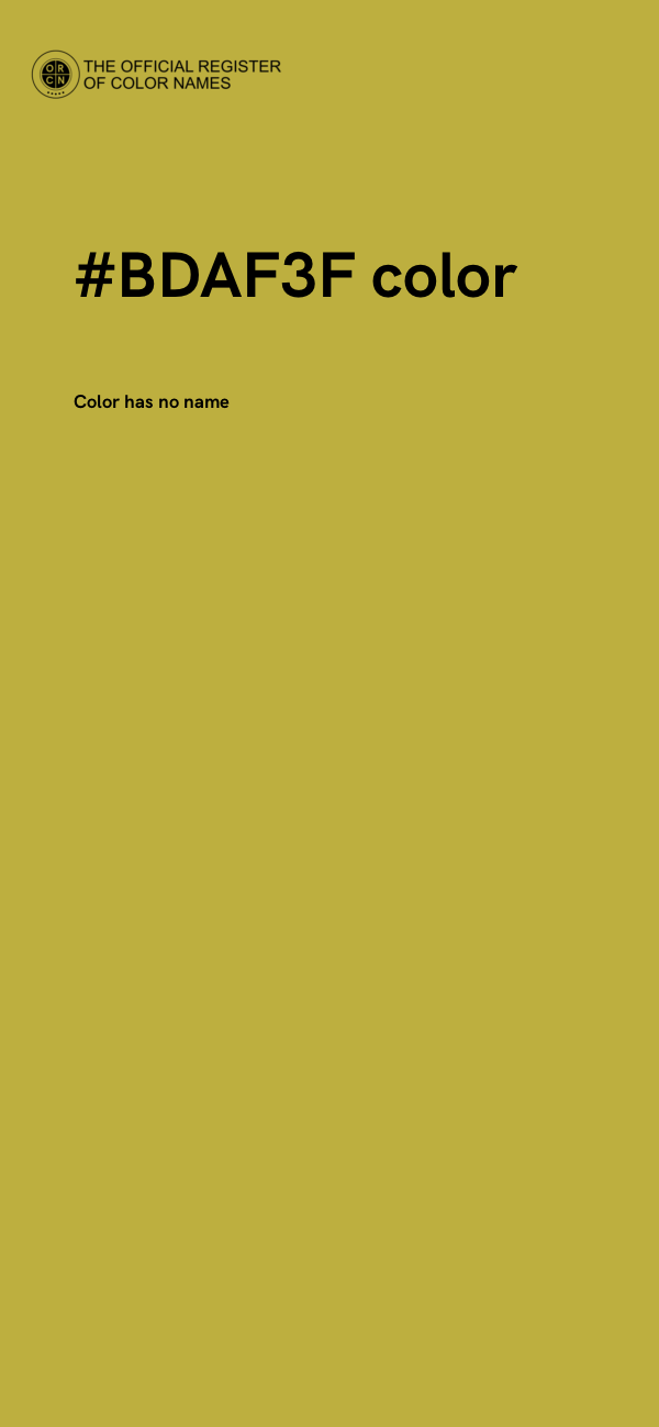 #BDAF3F color image