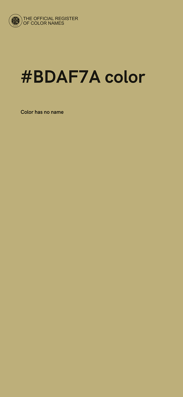 #BDAF7A color image