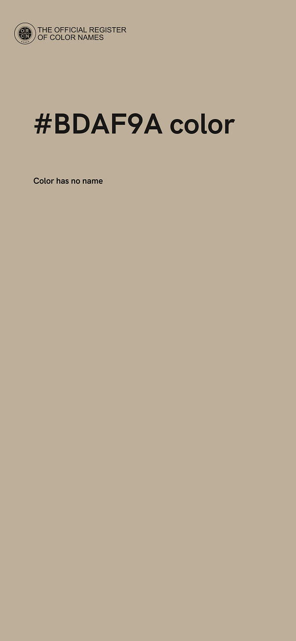 #BDAF9A color image
