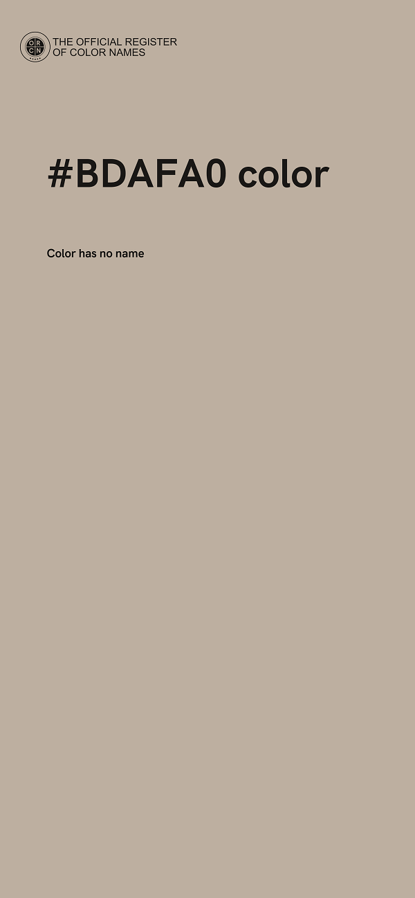 #BDAFA0 color image