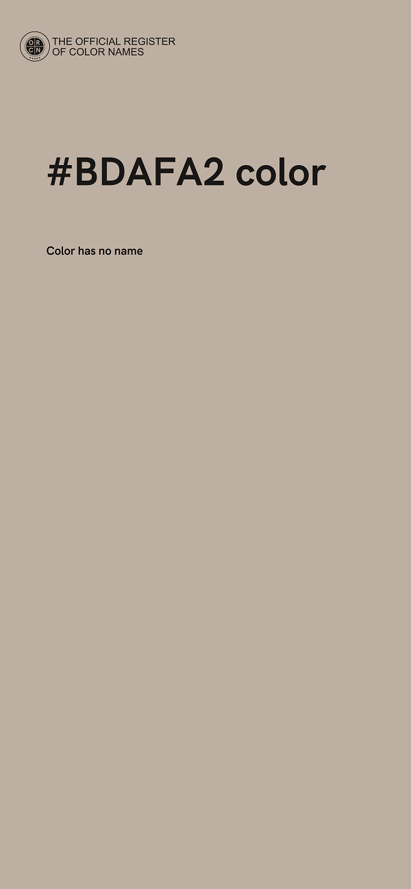 #BDAFA2 color image