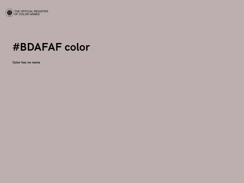 #BDAFAF color image