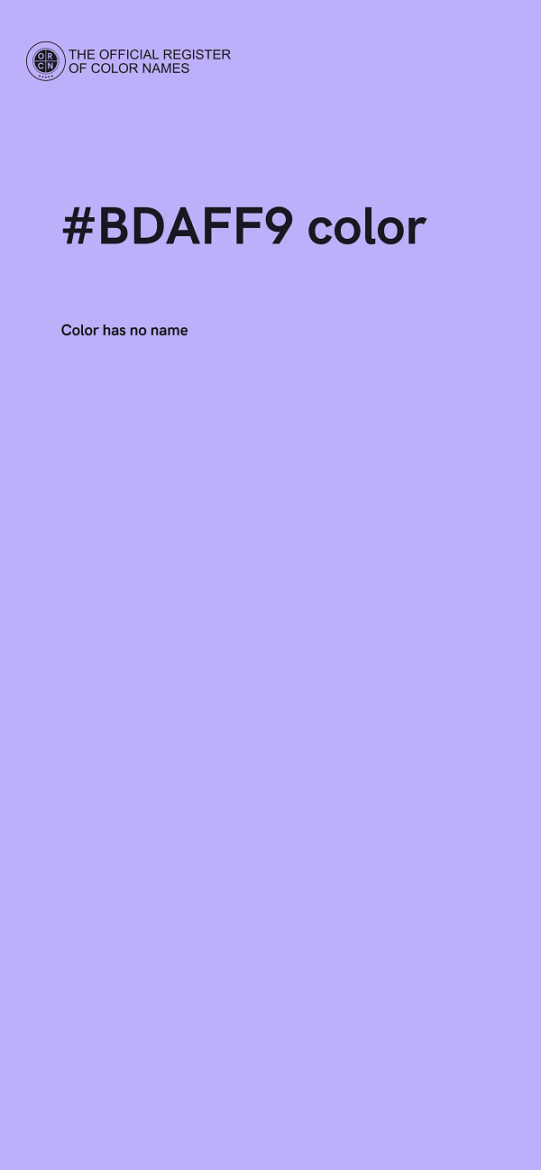 #BDAFF9 color image