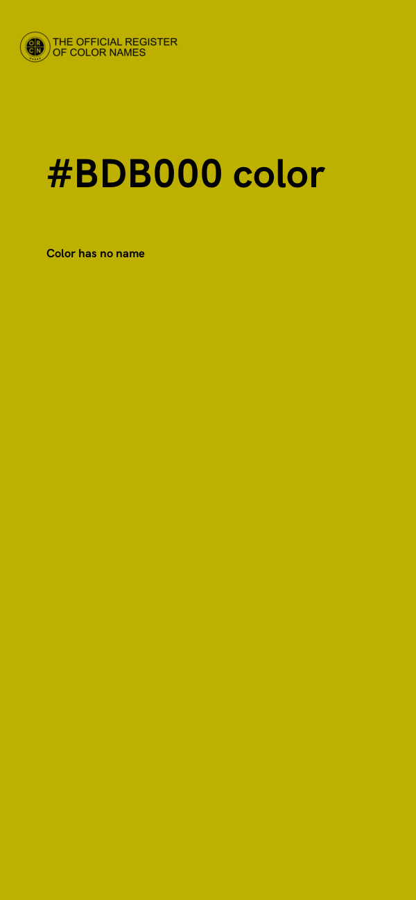 #BDB000 color image