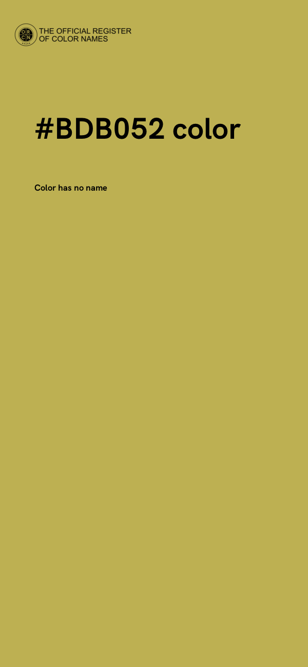 #BDB052 color image