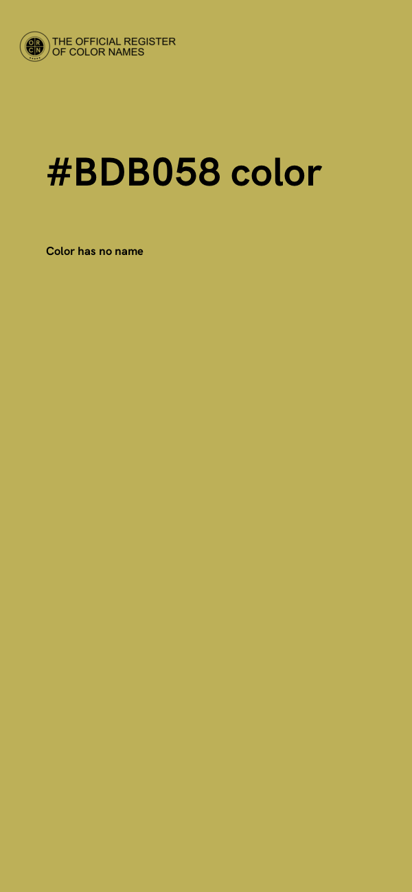 #BDB058 color image