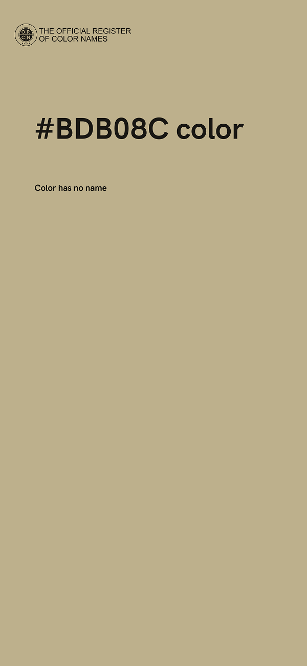 #BDB08C color image