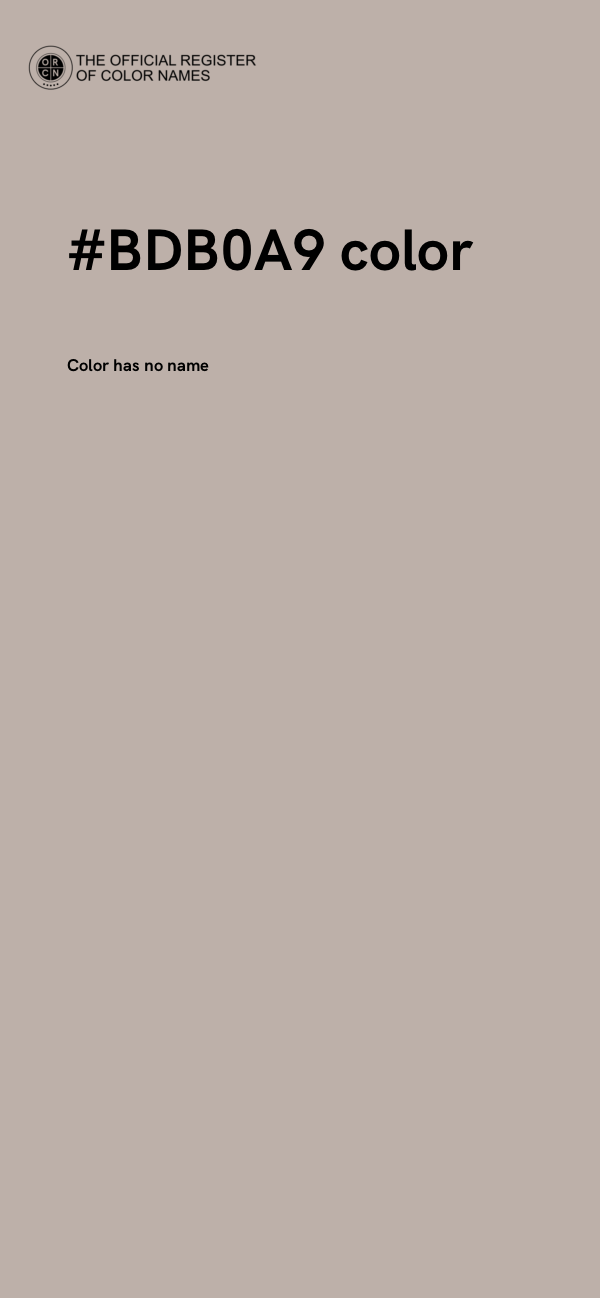 #BDB0A9 color image