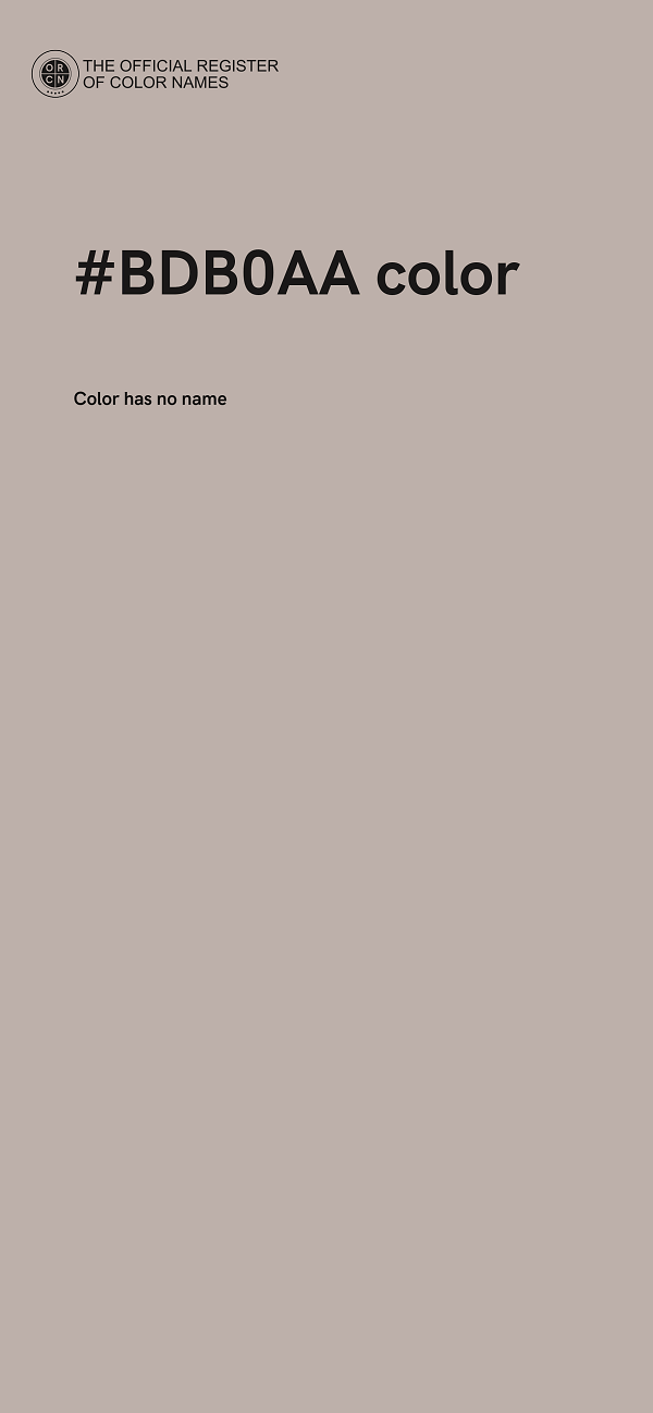 #BDB0AA color image