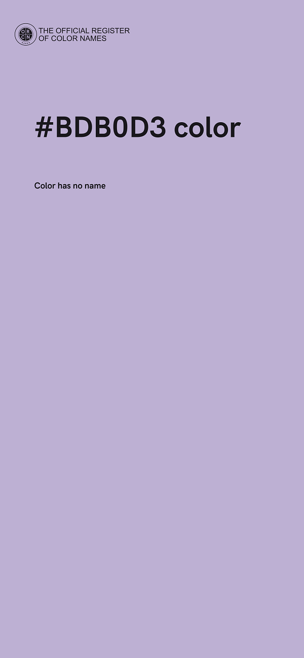 #BDB0D3 color image