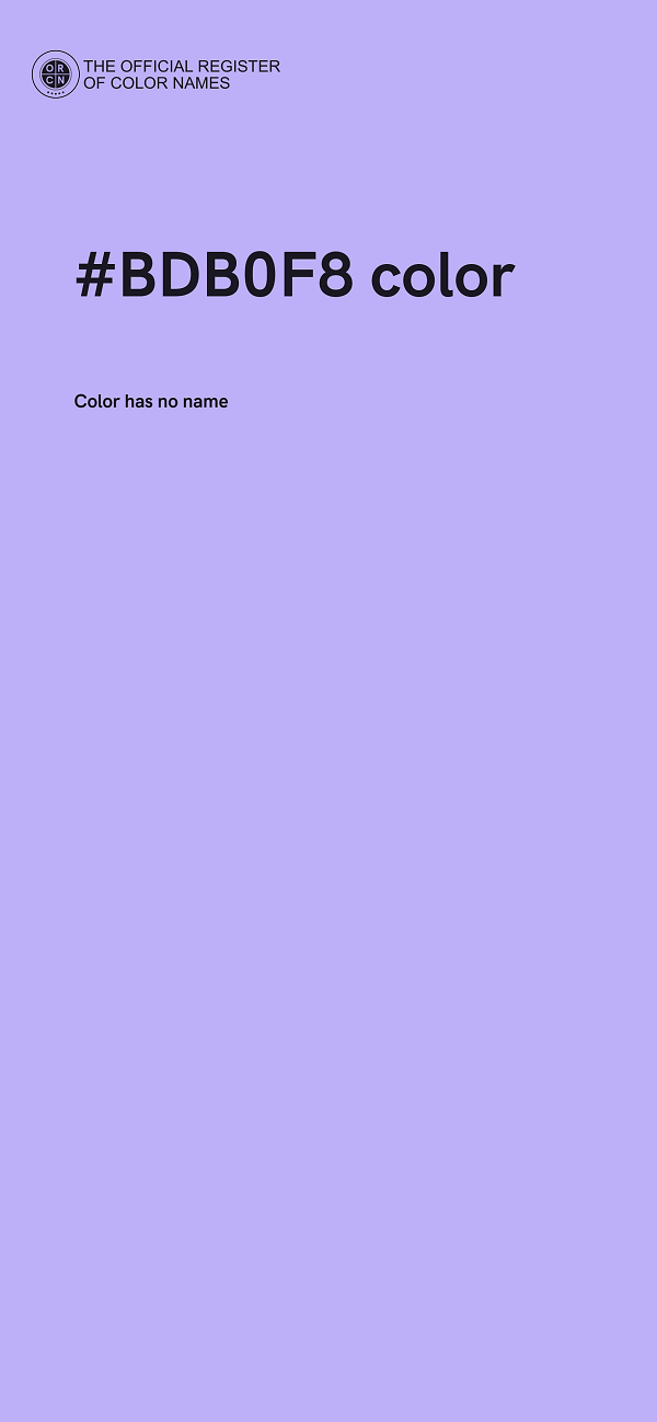#BDB0F8 color image