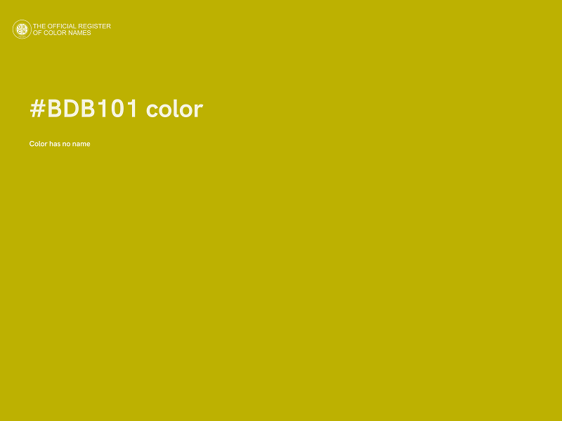 #BDB101 color image