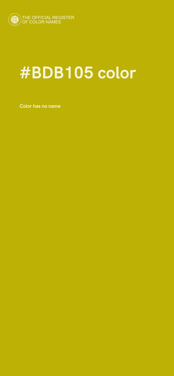 #BDB105 color image