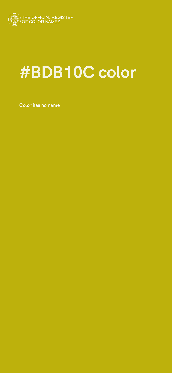 #BDB10C color image