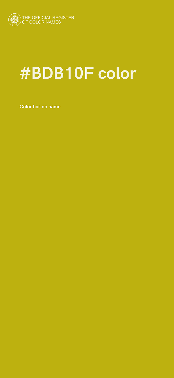 #BDB10F color image
