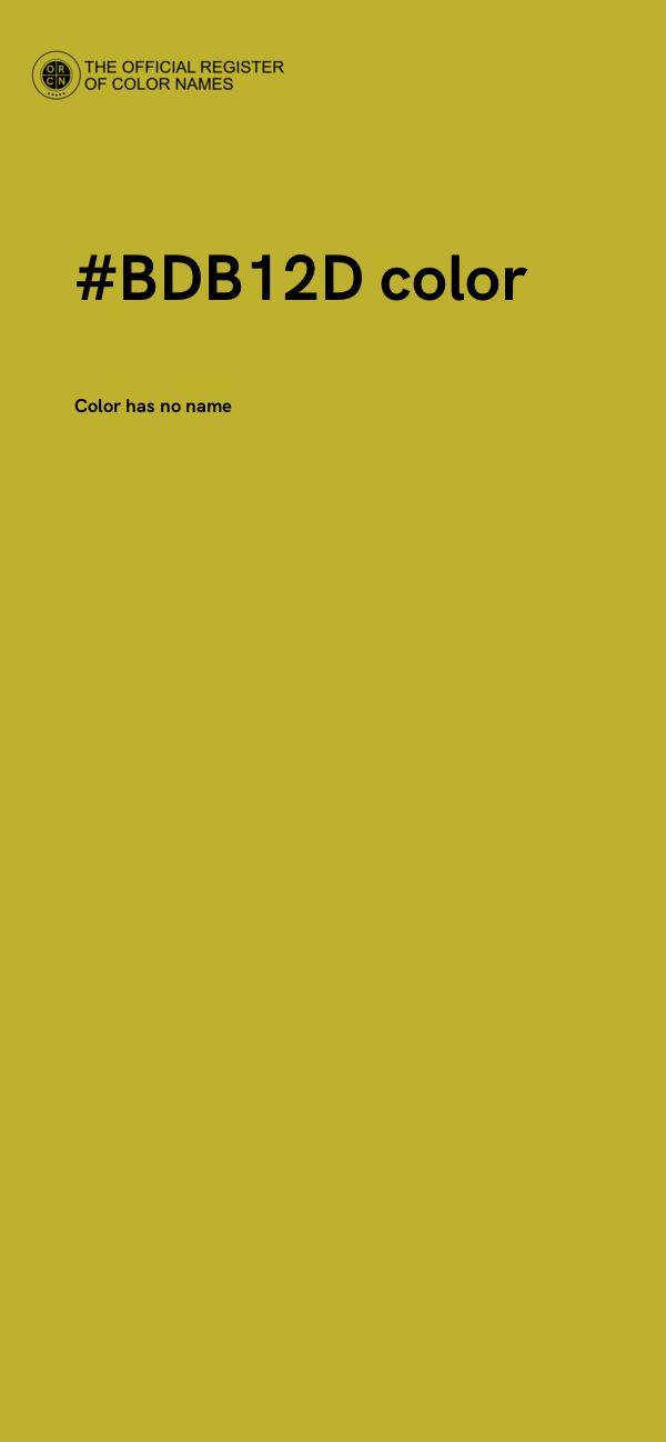 #BDB12D color image