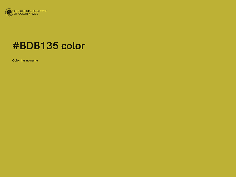 #BDB135 color image
