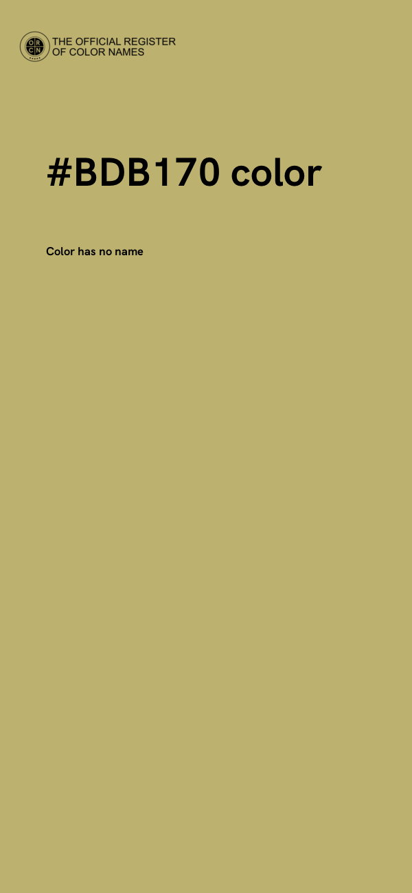 #BDB170 color image
