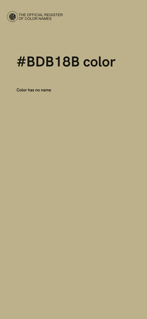 #BDB18B color image