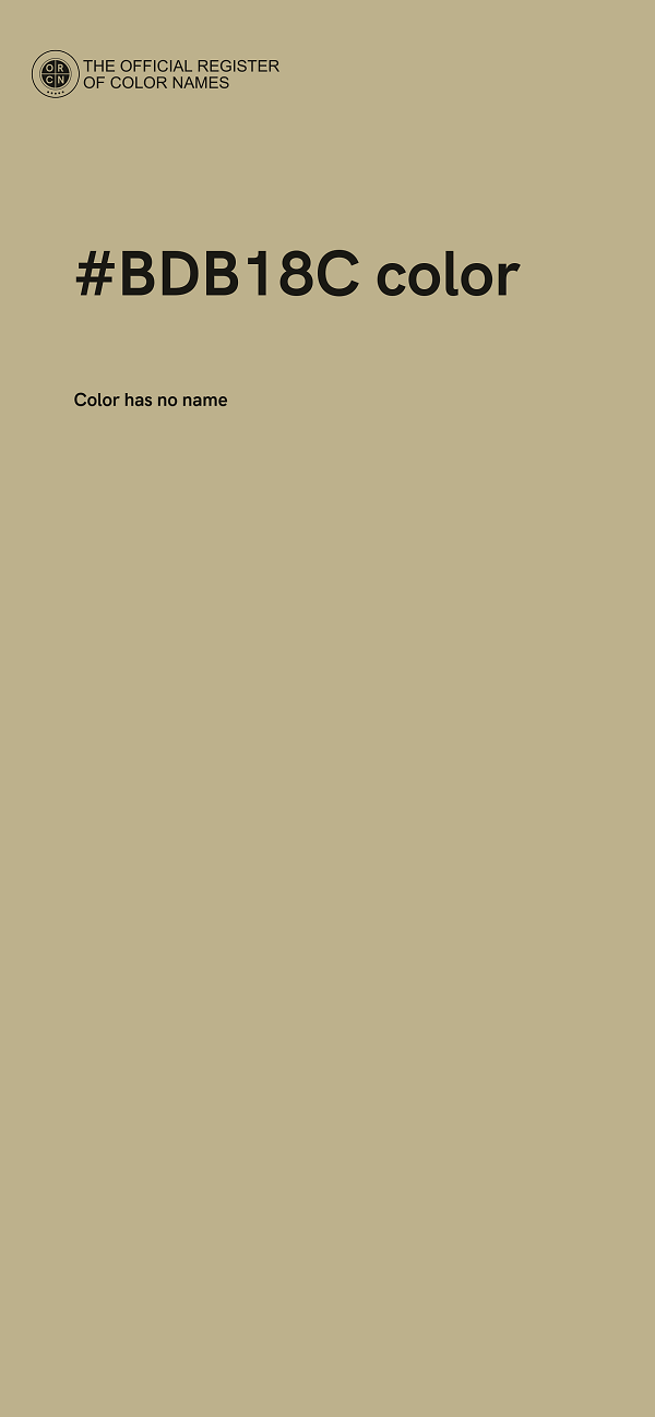#BDB18C color image