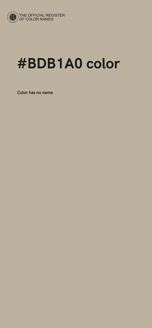 #BDB1A0 color image
