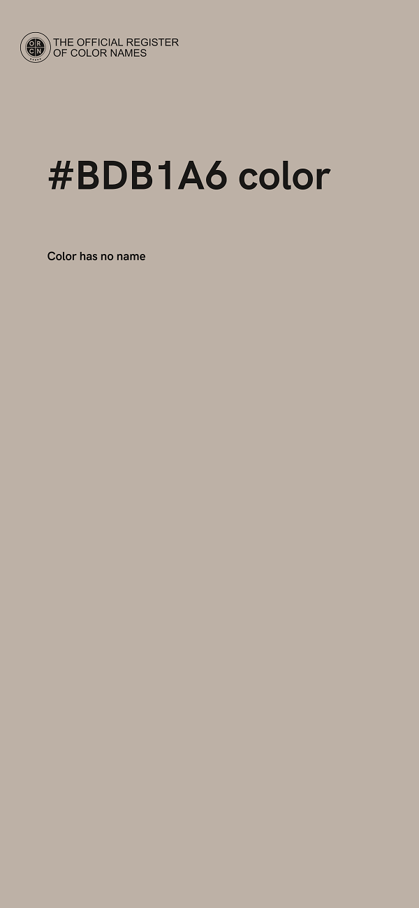 #BDB1A6 color image