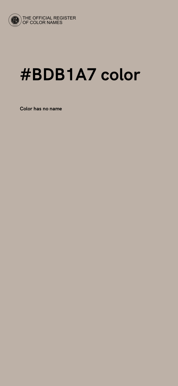 #BDB1A7 color image