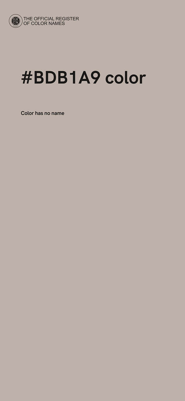 #BDB1A9 color image