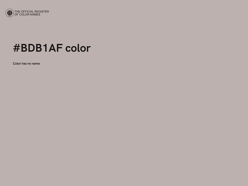 #BDB1AF color image