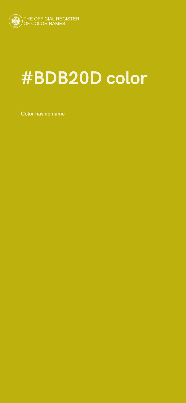 #BDB20D color image