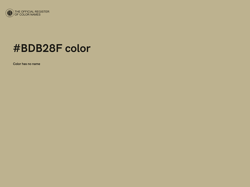 #BDB28F color image