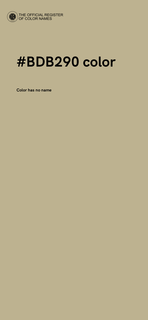 #BDB290 color image