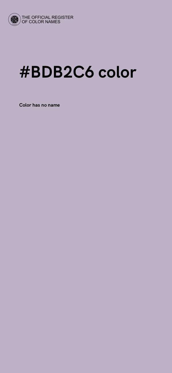 #BDB2C6 color image