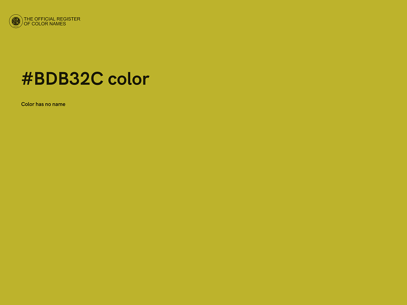 #BDB32C color image