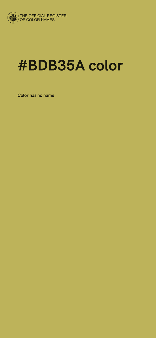 #BDB35A color image