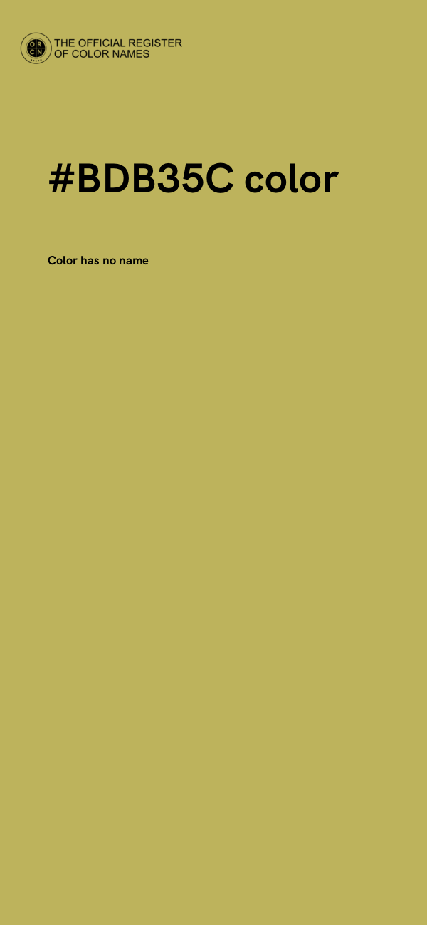 #BDB35C color image