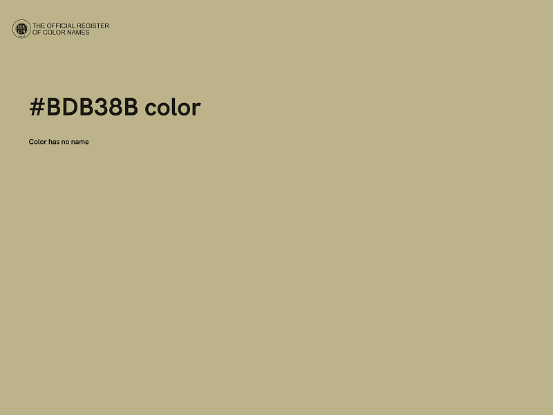 #BDB38B color image