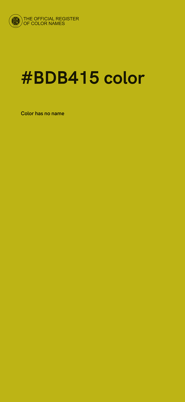 #BDB415 color image