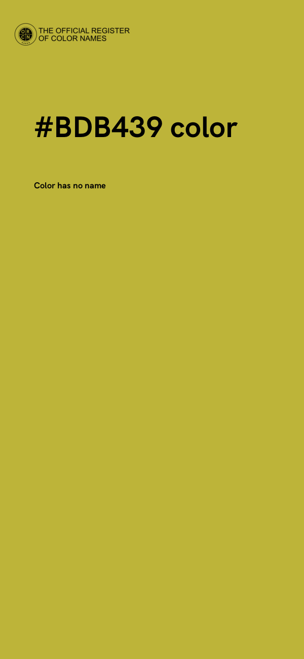 #BDB439 color image
