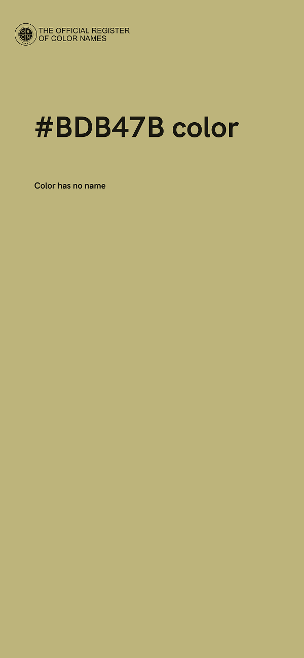 #BDB47B color image