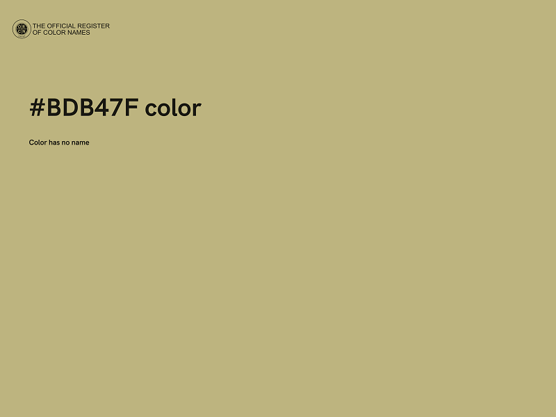 #BDB47F color image