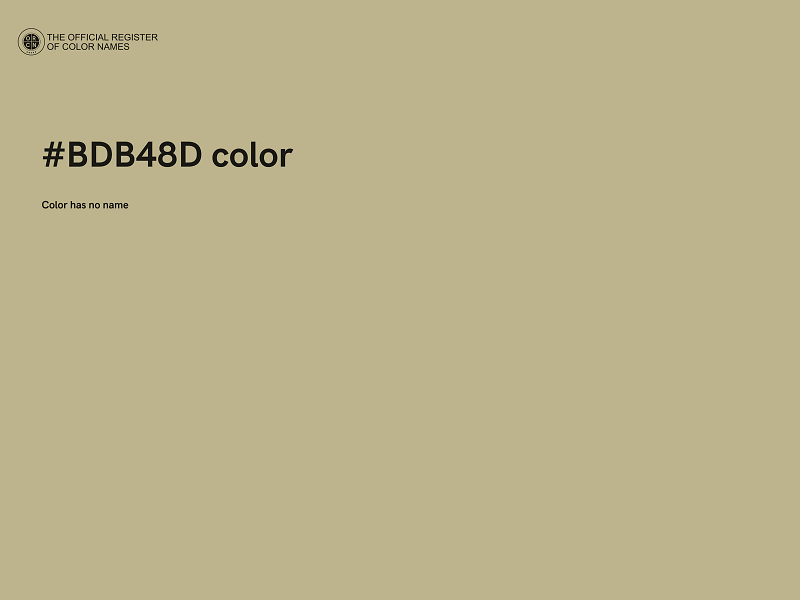 #BDB48D color image