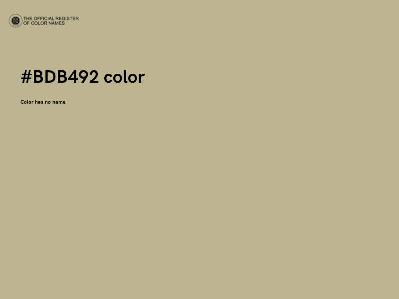 #BDB492 color image